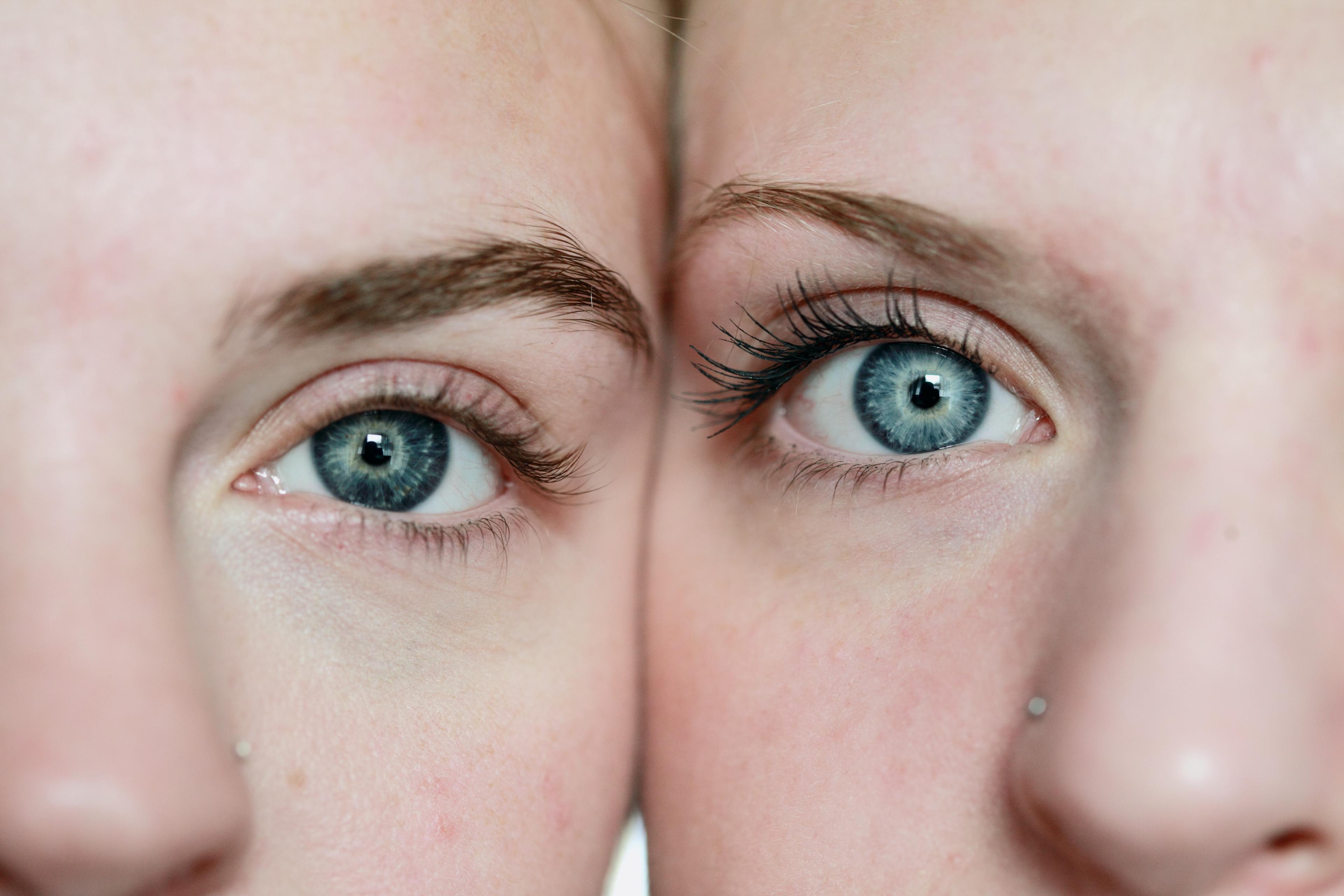 Twin blue eyes