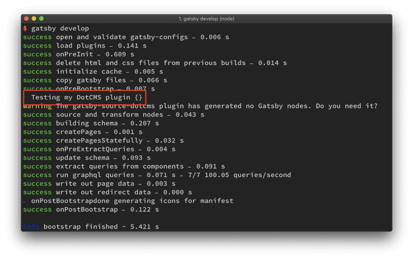 Gatsby and dotCMS Plugin Node