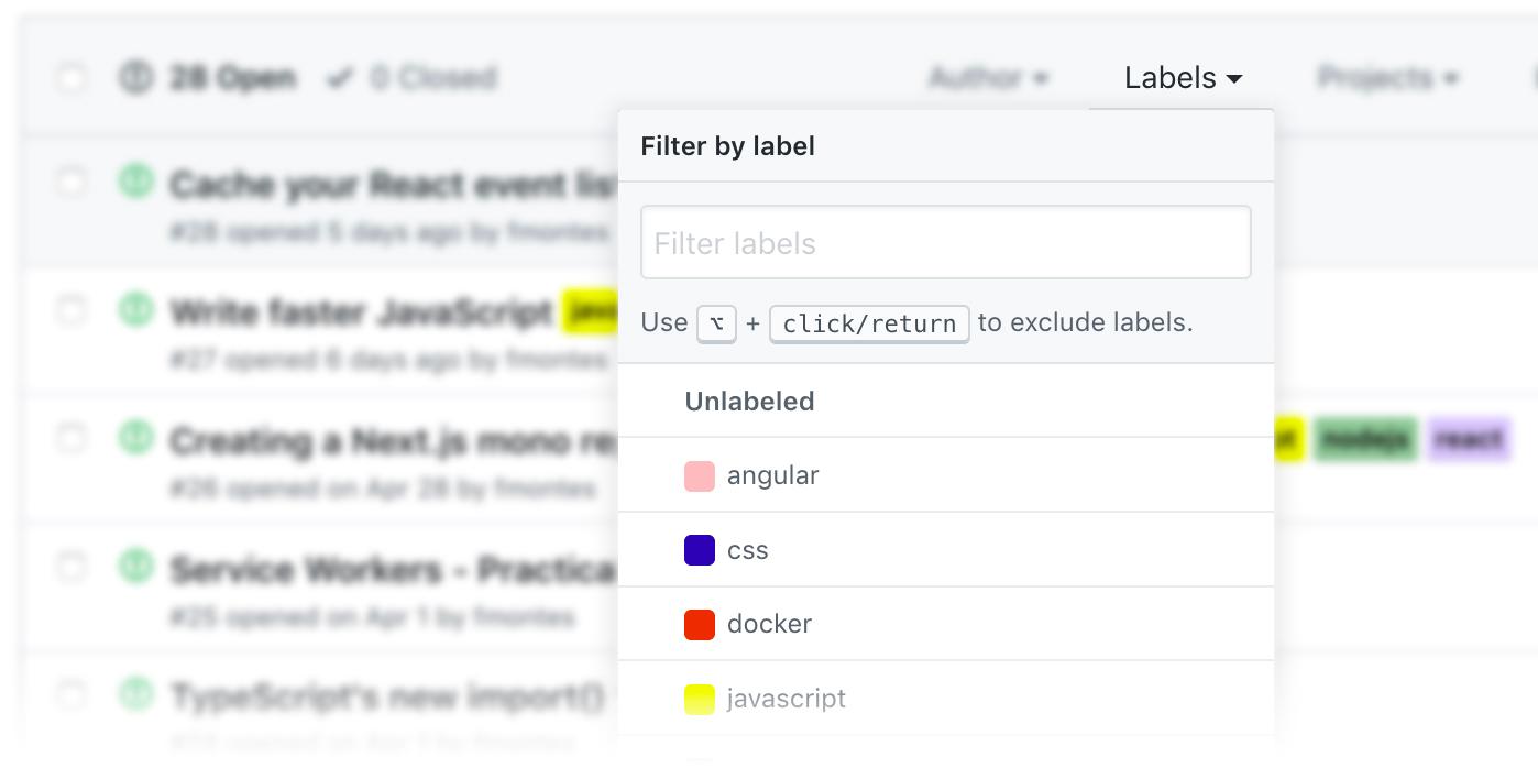 GitHub Issues Tags