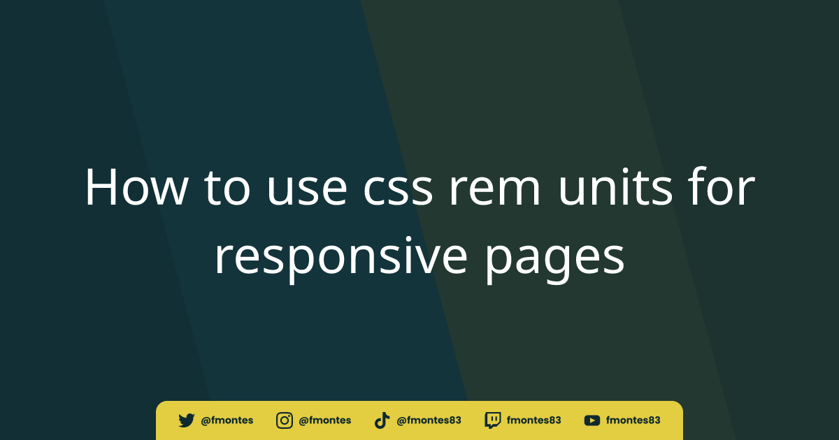 How to use css rem units for responsive pages